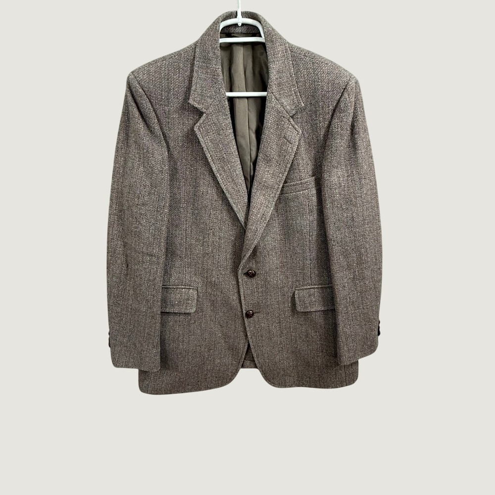 Vaughn at Sather Gate Mens Brown Herringbone Tweed Blazer Sport Coat Vintage